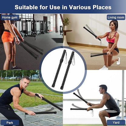 ASIEIT Ropeless Battle Ropes for Home Gym, Lightweight Battle Rope for Fitness Beginners, Portable Workout Ropes for Working Out, Durable Exercise Rope for Home Workout - 2PCS