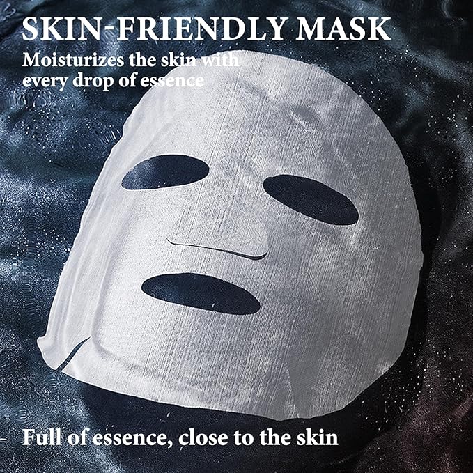 10PCS Face Sheet Mask Skin Care Set for Men,Moisturizing Sheet Facial Masks,Long-lasting Oil Controlling Facemask Skincare,Non-greasy and Hydrating Face Masks Skincare Set for All Skin Types