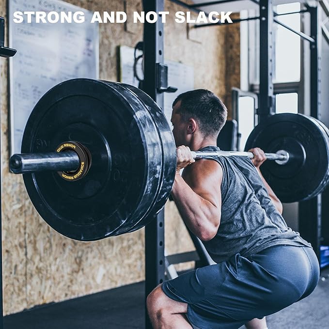 POWER GUIDANCE 50mm Barbell Clamps Barbell Collars, Quick Release Weight Olympic Barbell Clips for Bars, Non-Slip Olympic Barbell Clamps for Workout Weightlifting Fitness Training