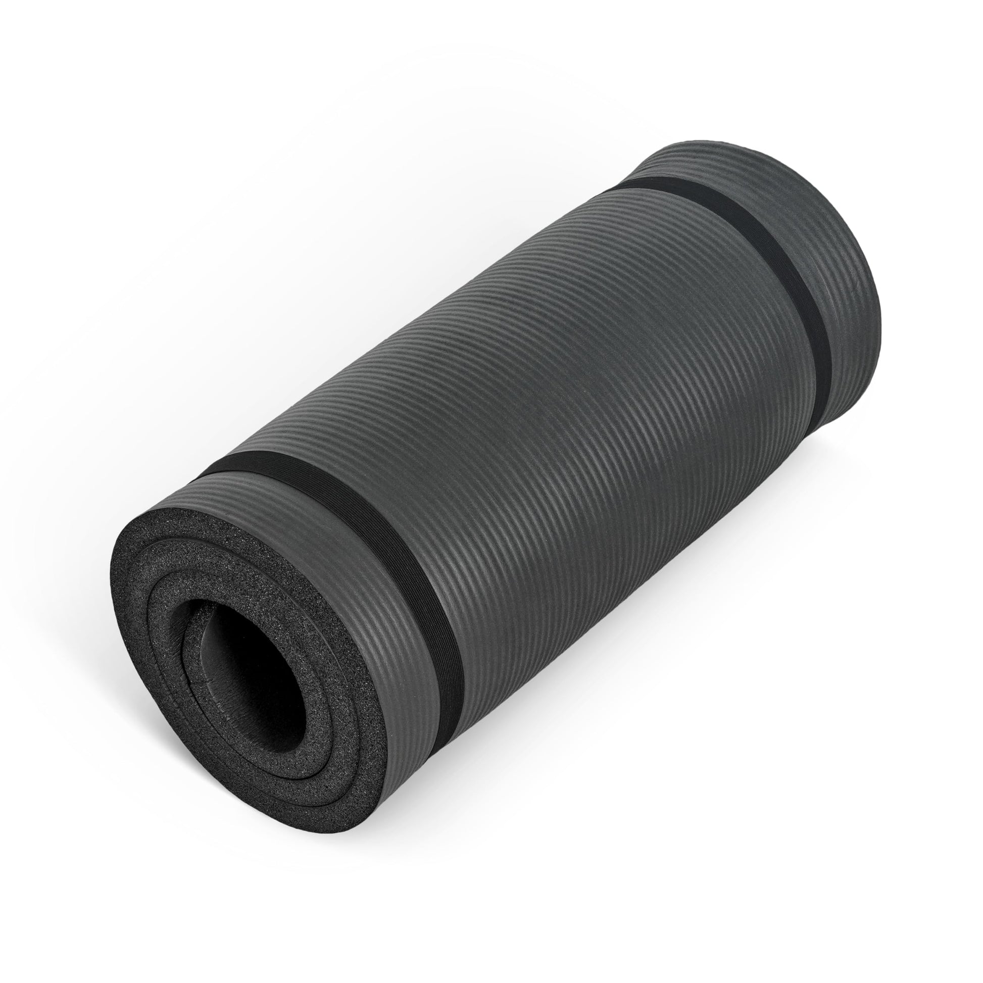 CAP Barbell Yoga Mat 1" Thick with Carrying Strap - High Density Exercise Mat for Yoga, Pilates