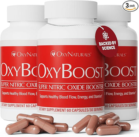 OxyBoost Nitric Oxide Supplement for Men & Women - Supports Circulation, Heart Health, Energy