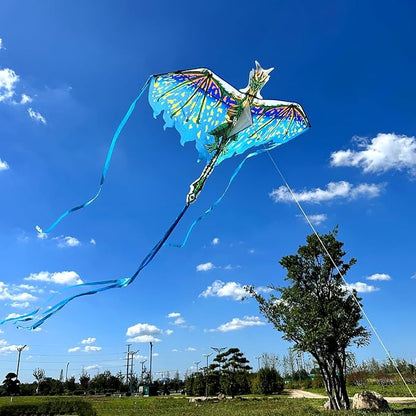 Mint's Colorful Life Dragon Kite for Kids & Adults, Easy to Fly Best Beach Kites for Beginners, 300ft Kite String Included