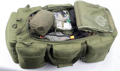 100L Large Military Duffle Bag Deployment Duffel Bag Sports Equipment Travel Luggage Bag with Detachable Backpack Straps…