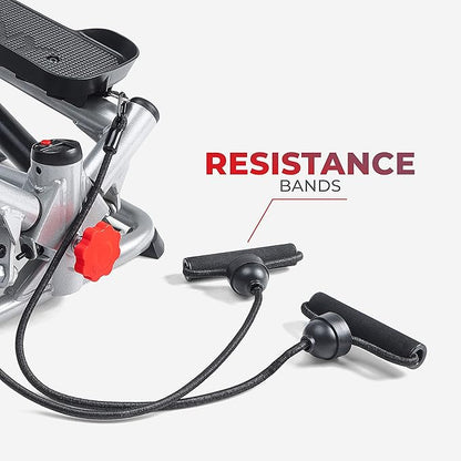 Sunny Health & Fitness Mini Steppers for Exercise at Home, Stair Step Workout Machine, Full Body Cardio Equipment, with Optional Free SunnyFit App Connection and Resistance Band