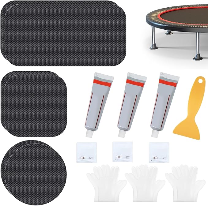 Trampoline Patch Repair Kit - 3 Sizes Patches for Trampoline Mat Tear or Hole