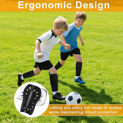 2 Pairs Shin Guards Soccer for Kids,Shin Pads Extra Lightweight Breathable Slide in Shin Guard for Football Training Match Outdoor Activities Protective Slip-in Shin Guards for Boys Girls