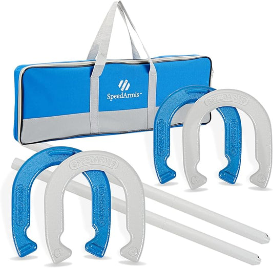 Horseshoes Outside Game Set - Universal Size Lawn Horseshoes Outdoor Games for Parties Beach