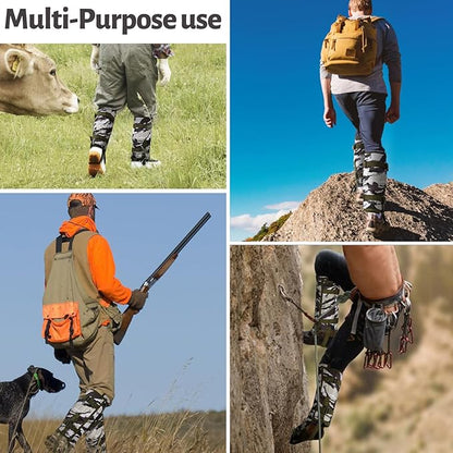 Snake Gaiters Leg Guards Waterproof Snake Guard Chaps Snake Chaps Bite Protection Adjustable Leg Gaiters Fit for Men & Women