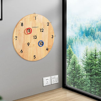 SUNGIFT Hook Ring Toss Game for Adults & Kids - Yard Hooky Ring Tossing Games - Hookie Wall Game Indoor & Outdoor Family Fun - Home, Party, Office, Camping & Backyard Games