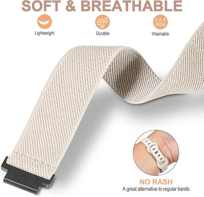Elastic Nylon Watchband Compatible with Garmin Forerunner 235/220/230/620/630/735XT,Soft Adjustable Sport Stretchy Replacement Strap for Forerunner 235 Lite/Approach S20/S6/S5 Accessory