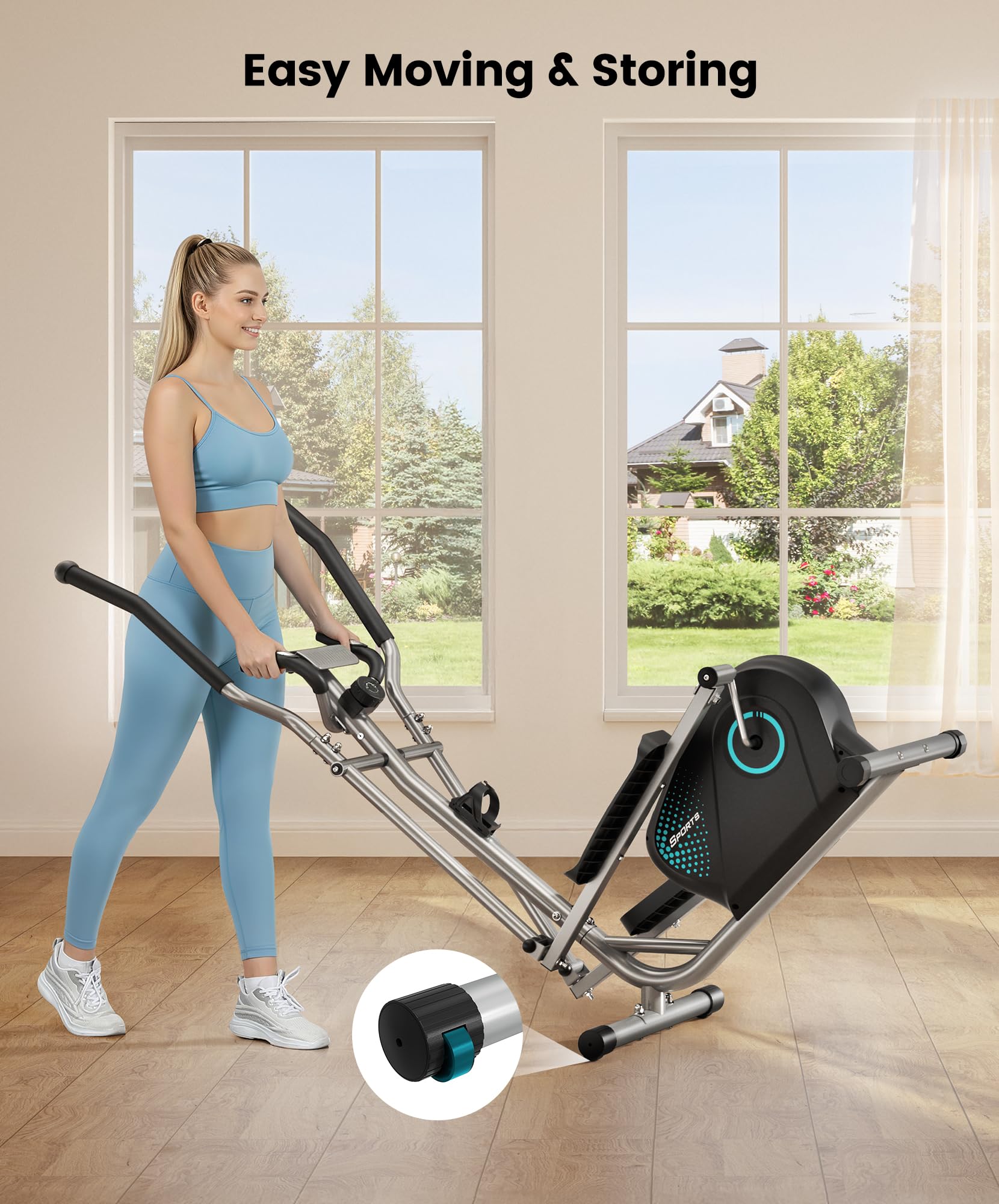 THERUN Elliptical Exercise Machine, Ultra-Quiet Magnetic Machine for Home