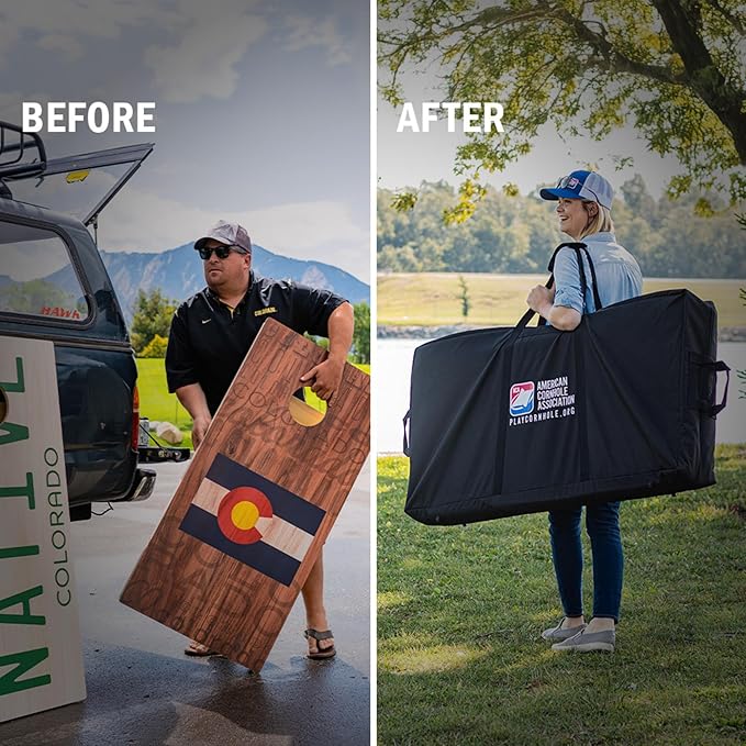 ACA Cornhole Board Carrying Case Bag Regulation Size 2x4 Black