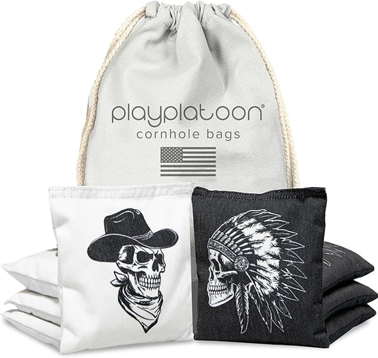 Professional Cornhole Bags - Set of 8 Regulation All Weather Double Sided - Sticky Side/Slick Side