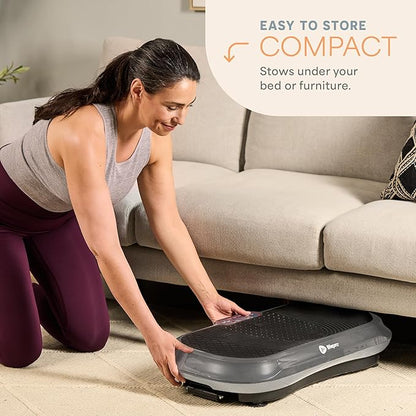 Lifepro Waver Vibration Plate Exercise Machine for Lymphatic Drainage, Muscle Activation, Full-Body Workout Vibrating Platform with Loop Bands, Fitness Equipment for Strength Toning & Fat Loss