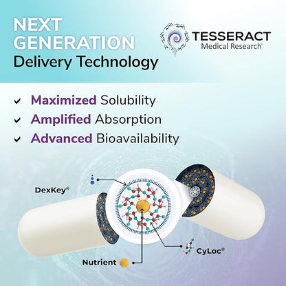 Tesseract NOX Flo SR Nitric Oxide Booster, Vascular Health Supplement, 120 Capsules, Sustained-Release L Citrulline, Coenzyme Q10 & R Lipoic Acid, Circulation & Blood Pressure Support, Hypoallergenic