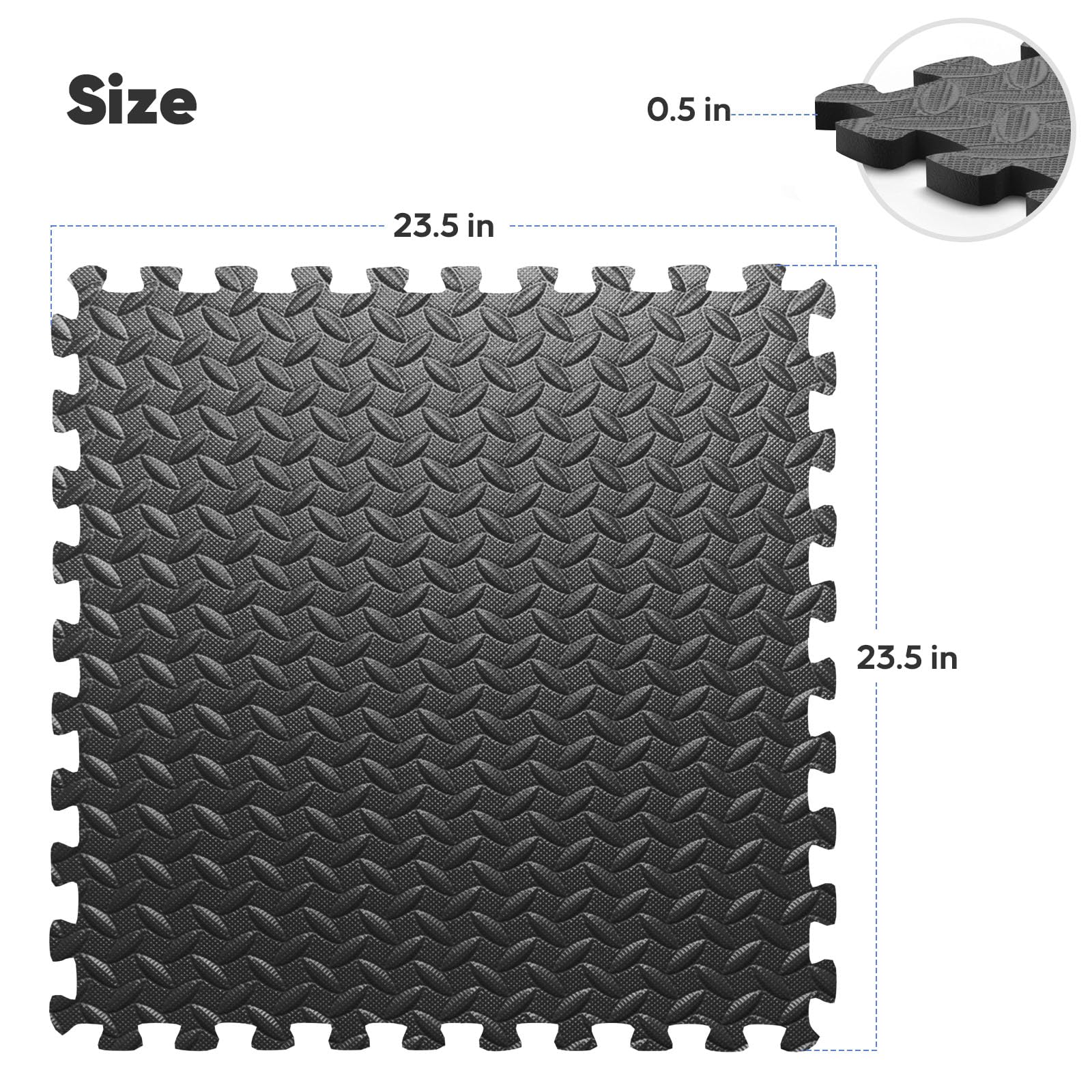32 Pack 128 sqft Home Gym Mat, Puzzle Exercise Mat, EVA Interlocking Foam Floor Tiles for Home