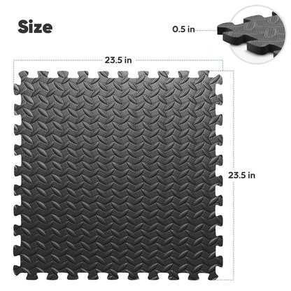 32 Pack 128 sqft Home Gym Mat, Puzzle Exercise Mat, EVA Interlocking Foam Floor Tiles for Home