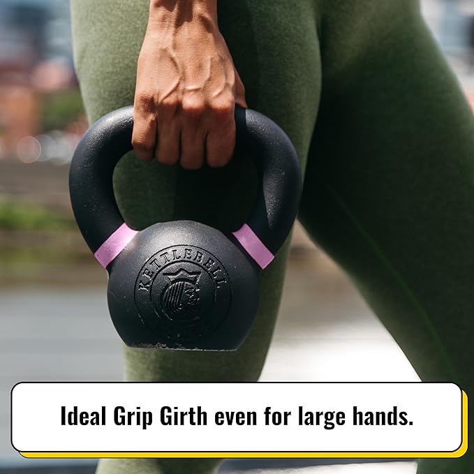 Kettlebell Kings Powder Coated Kettlebell Weights - 9-97 lb Strength Training Kettlebells for Men and Women - Hand Weights Workout Gym Equipment - Weights Set for Home Gym- New