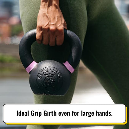 Kettlebell Kings Powder Coated Kettlebell Weights - 9-97 lb Strength Training Kettlebells for Men and Women - Hand Weights Workout Gym Equipment - Weights Set for Home Gym- New