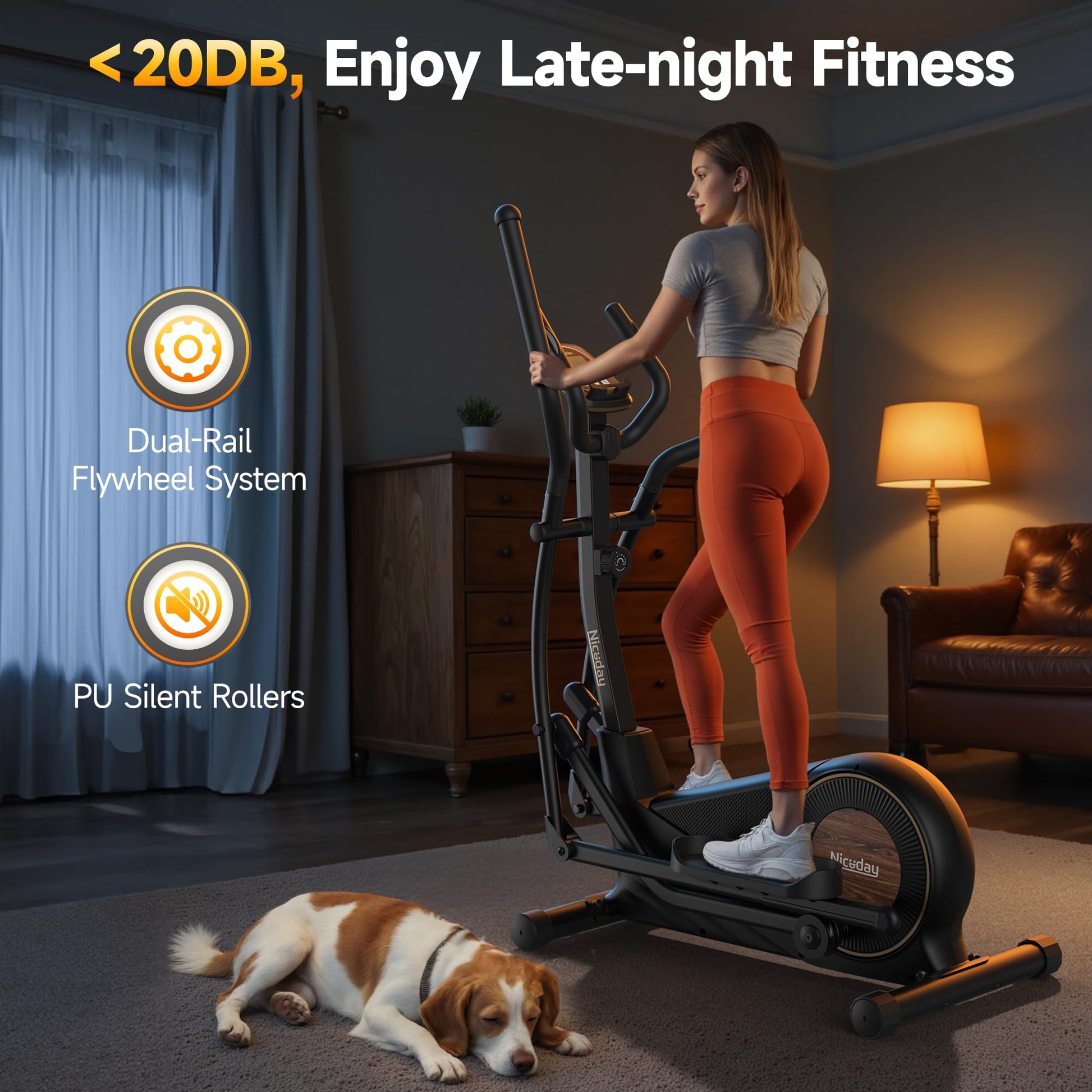 Niceday Elliptical Exercise Machine, Elliptical Machine for Home Use, Magnetic Elliptical Trainer