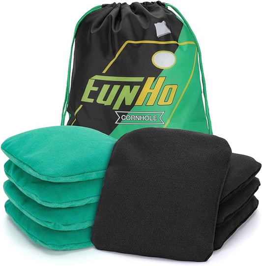 EunHo Dual Sided Cornhole Bags Regulation Set of 8 Professional Cornhole Bean Bags Slick and Stick