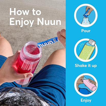 Nuun Sport Electrolyte Powder Packets with Magnesium, Calcium, Potassium, Chloride, and Sodium, Hydration Packets for On-the-Go, Pink Lemonade Flavor, Gluten Free & Vegan, 16 Single Servings