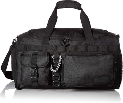 Fitdom 20" 32L Tactical Black Gym Duffle Bag with Shoe Compartment. Best Workout Bag For Men & Women. Black Gym Bag is Great For Basketball, Soccer & Other Sports As Well As Weekender & Overnight Bag