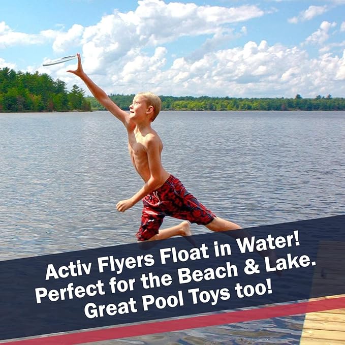 Activ Life Kid’s Flying Rings (2 Pack) They Fly Straight & Don’t Hurt, 80% Lighter Than Standard Rings - Replace Screen Time with Healthy Family Fun - Get Outside & Play