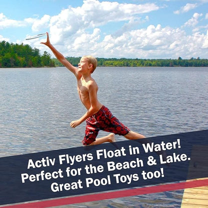 Activ Life Kid’s Flying Rings (2 Pack) They Fly Straight & Don’t Hurt, 80% Lighter Than Standard Rings - Replace Screen Time with Healthy Family Fun - Get Outside & Play