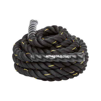 Amazon Basics Battle Rope for Home Gym Workout, Exercise Training Equipment, CrossFit, Strength
