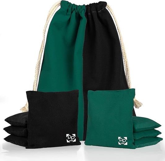 Professional Cornhole Bags - Set of 8 Regulation All Weather Double Sided - Sticky Side/Slick Side
