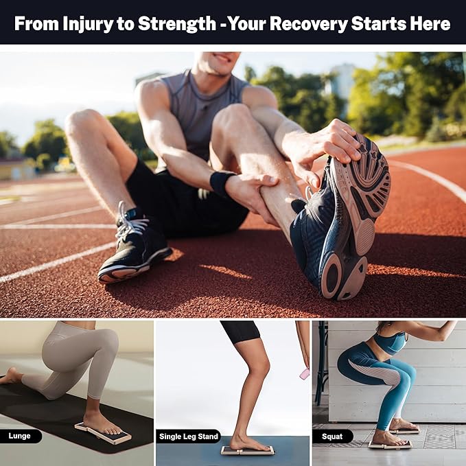 Adjustable Ankle Balance Board with 2 Single Leg Balance Boards and 6 Balance Bars, Versatile Ankle Strengthener for Stability, Rehab & Pain Relief