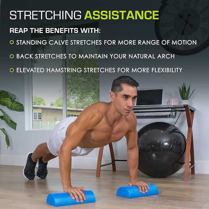ProsourceFit Flex Foam Rollers for Muscle Massage, Physical Therapy, Core & Balance Exercises Stabilization