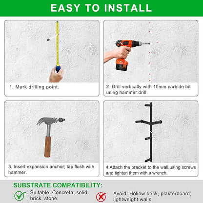 "Kipika Weight Plate Storage Rack - Wall Mounted Weight Plate Holder with Durable Steel Construction Organizer for Olympic Plates, 1000lb Capacity, Space-Saving for Home Gym"