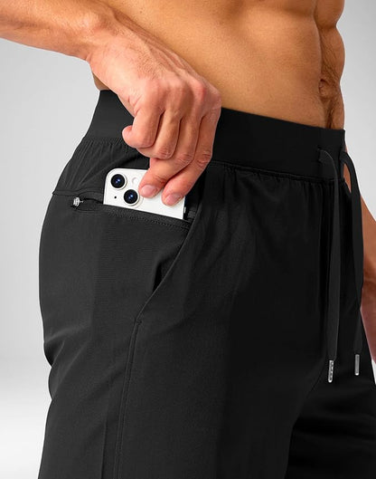 Men's Running Shorts with Zipper Pockets 9 Inch/ 7 Inch / 5 Inch Lightweight Quick Dry Gym Workout Athletic Shorts for Men