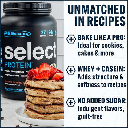 PEScience Select Protein Powder, Whey and Casein Blend, Clean Protein Powder for Women and Men, Low Calorie, Low Carb, Keto Friendly, Gluten Free - Chocolate Truffle - 5 Servings