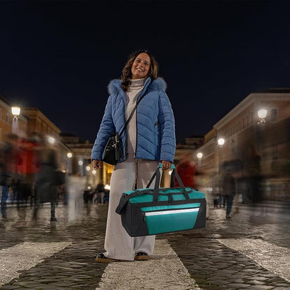 40 Liter, 22 Inch Reflective Duffle Bag with Shoulder Strap for Men, Women, Travel