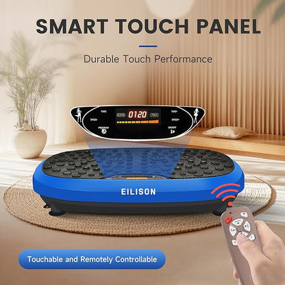 EILISON FitMaxx 3D XL Vibration Plate Exercise Machine - Whole Body Workout Vibration Platform w/Loop Bands - Lymphatic Drainage Machine for Weight Loss, Shaping, Wellness, Recovery