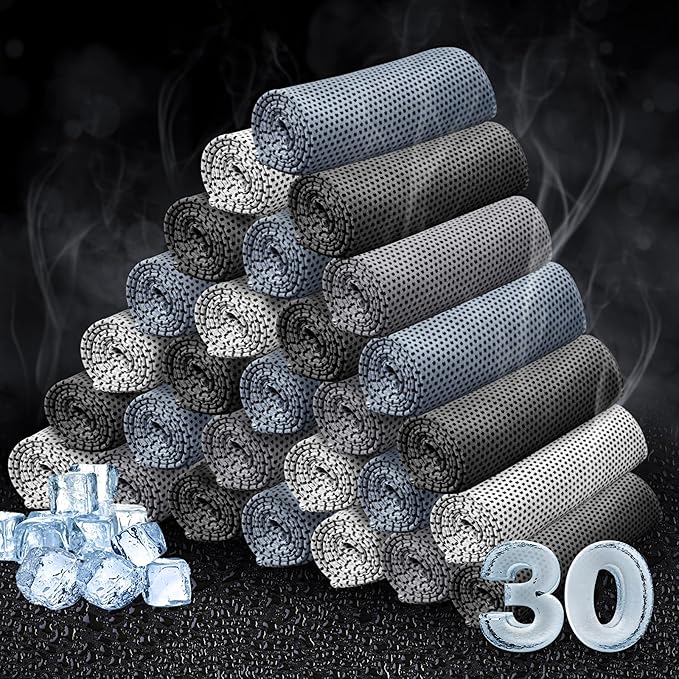 Honoson Cooling Towel Bulk - Neck & Face Cool Chilly Towels Microfiber Breathable Sport Sweat Rag for Gym, Yoga, Travel, Camping, Running, Outdoor