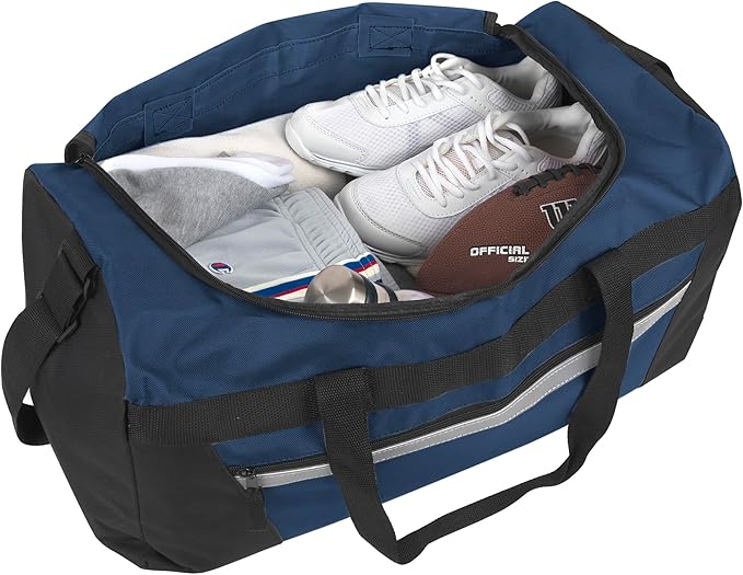 40 Liter, 22 Inch Reflective Duffle Bag with Shoulder Strap for Men, Women, Travel