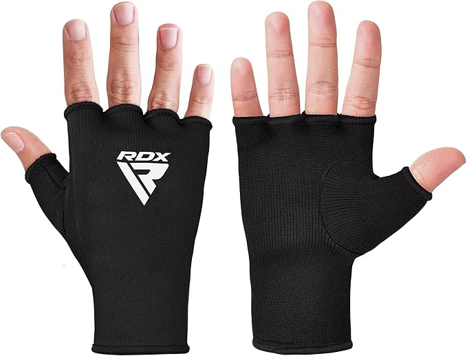 RDX Boxing Hand Wraps Inner Gloves Men Women, Half Finger Elasticated Bandages, Under Mitts Fist Protection, Muay Thai, Kickboxing, MMA, Martial Arts Speed Bag Punching Training