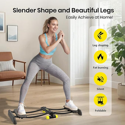 Ski Trainer, Simulated Ski Machine, Adjustable Resistance Bands Machine Exercise Equipment for Leg Pelvic Floor Muscle Workout, Fun Cardio Fitness Equipment for Home Full Body Workout