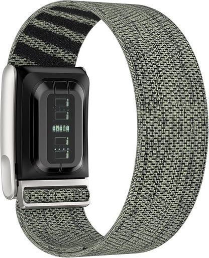 VeveXiao Stretchy Nylon Wristband Compatible with Whoop 5.0/Whoop MG Bands,Soft Stretchy Nylon Sports Loop Replacement Bands for Men Women, with Metal Frame Adjustable Connector