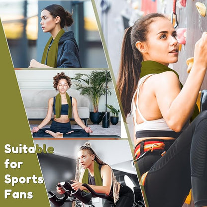 Honoson Cooling Towel Bulk - Neck & Face Cool Chilly Towels Microfiber Breathable Sport Sweat Rag for Gym, Yoga, Travel, Camping, Running, Outdoor