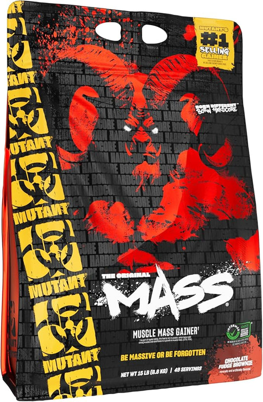Mutant Mass Weight Gainer Protein Powder ??Build Muscle Size and Strength with 1100 Calories (Chocolate Fudge Brownie, 15 Pound (Pack of 1))