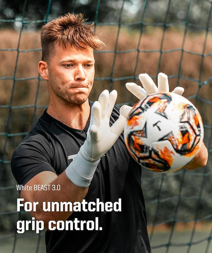 T1TAN Beast Goalkeeper Gloves - Without Finger Protection - Soccer Goalie Gloves Adult - Professional Goal Keeper Gloves for Youth, Men & Women - Size 6-11