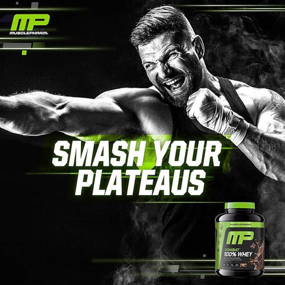MusclePharm Combat 100% Whey Protein Powder, Chocolate Milk, Fast Recovery & Muscle Gain with Whey Isolate, High Protein Powder for Women & Men, Gluten Free, 5lb, 67 Servings