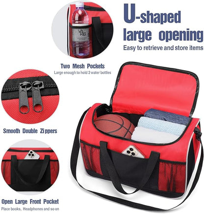 BuyAgain Duffle Bag, 17" Small Travel Carry On Sport Duffel Gym Bag.