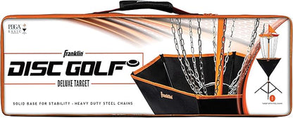 Franklin Sports Disc Golf Baskets - Portable Disc Golf Target with Chains Included - Disc Golf Basket Stand Equipment for Hole + Course Creation