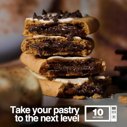 Legendary Foods 22g Protein Pastry+ S'mores Low Carb Meal Replacement Bar - Low Glycemic, Gluten Free Protien Snacks - Healthy Keto Snack Box, 8x Zero Sugar Energy Bars - Bariatric Diabetic Friendly